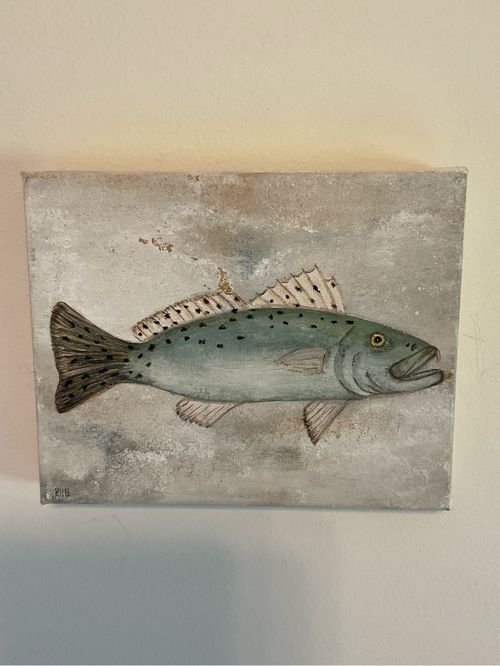 Decorative speckled trout acrylic, hand painted  Fish Wall Art Fish Dec